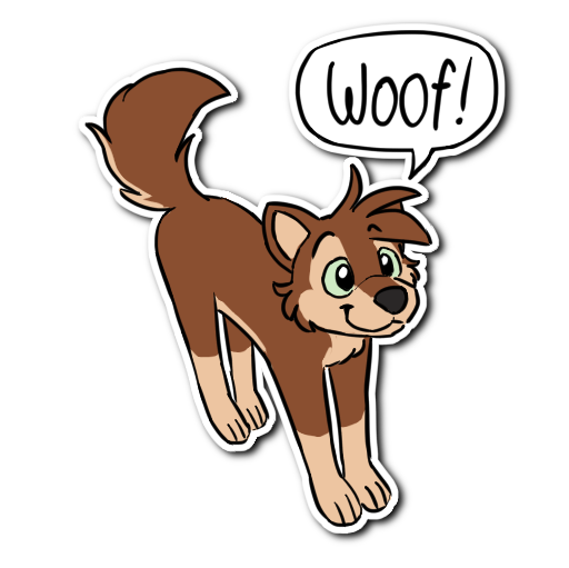 Woof Sticker